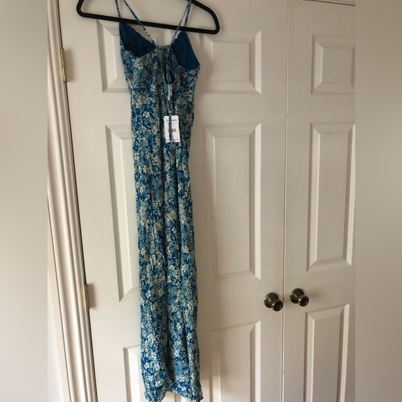 Free People Bon Voyage Maxi Dress Blue Combo - Picture 4 of 5
